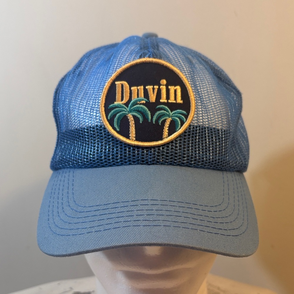 Duvin Design Co Sky Blue Palm Tree Patch 2019 Edition Snap Back Trucker Hat
